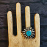 Star Ring With Turquoise Stone – handcrafted 92.5 sterling silver ring by My Motifs