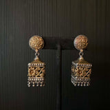 Kabila – handcrafted dual-tone 92.5 sterling silver earrings by My Motifs
