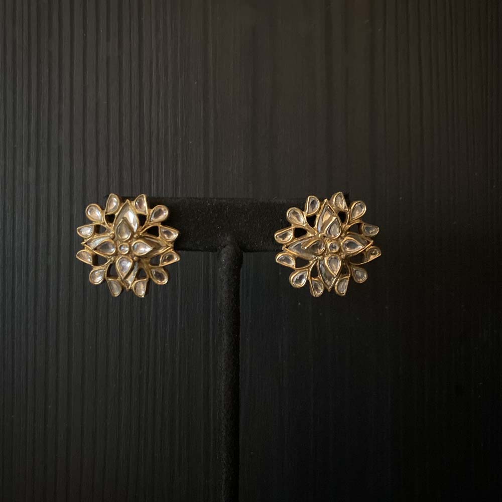 Adesa – handcrafted gold-plated 92.5 sterling silver earrings by My Motifs
