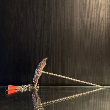 Tvisar – handcrafted 92.5 sterling silver hair pin by My Motifs, view 4