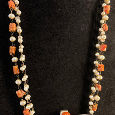 Atre – handcrafted dual-tone 92.5 sterling silver necklace by My Motifs, view 3