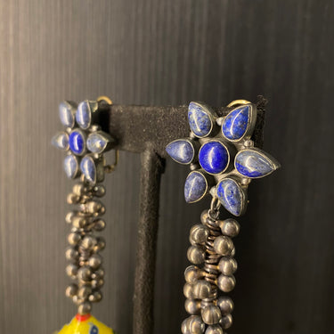 Alik – handcrafted 92.5 sterling silver earrings by My Motifs, view 2