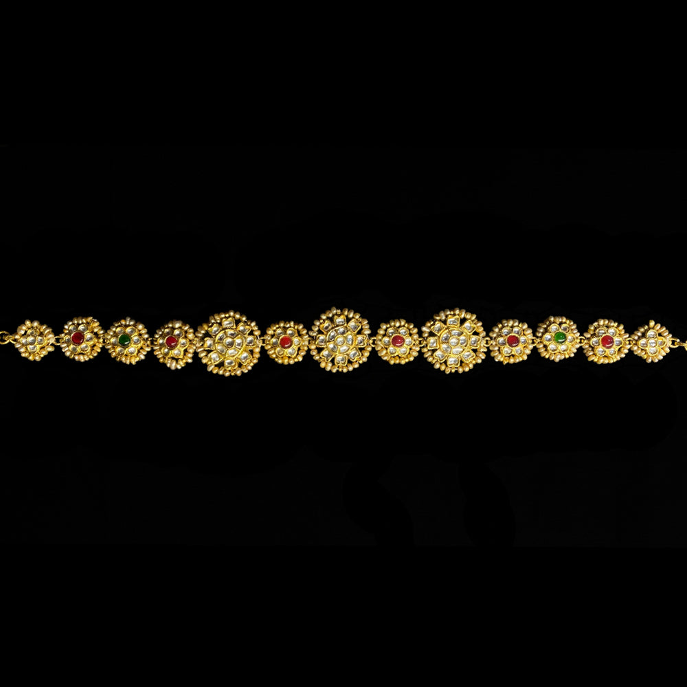 Tahir – handcrafted gold-tone 92.5 sterling silver mang tikka by My Motifs
