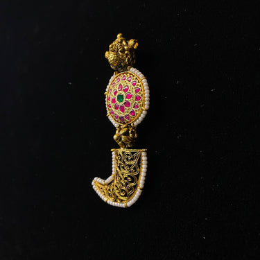 Srksa – handcrafted dual-tone 92.5 sterling silver pendant by My Motifs, view 2