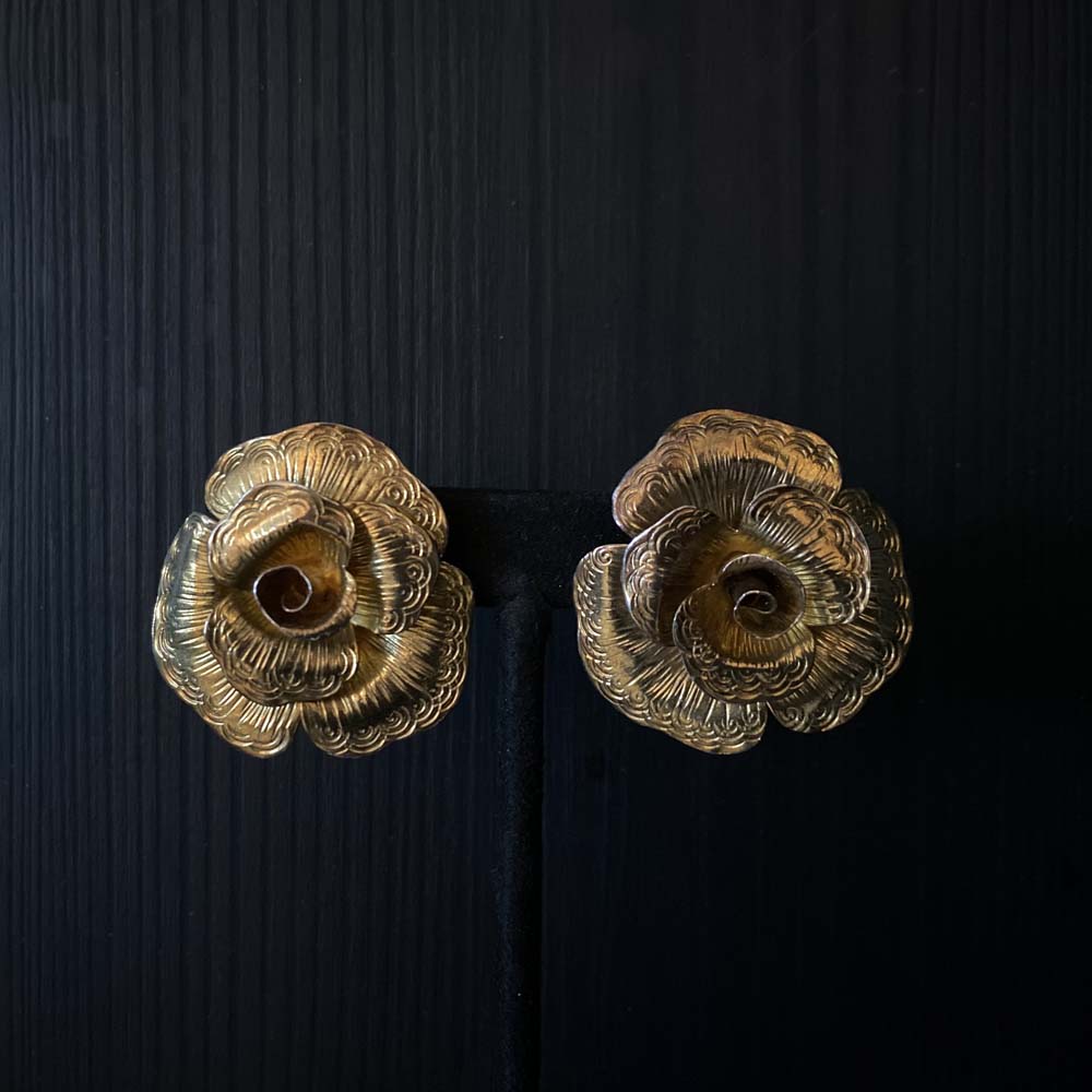 Sajura – handcrafted gold-plated 92.5 sterling silver earrings by My Motifs