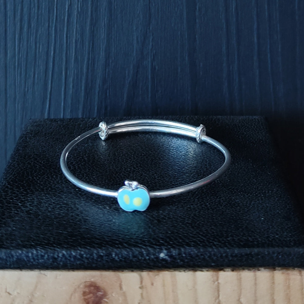 Apple Charm Kids Rakhi – handcrafted 92.5 sterling silver rakhi by My Motifs