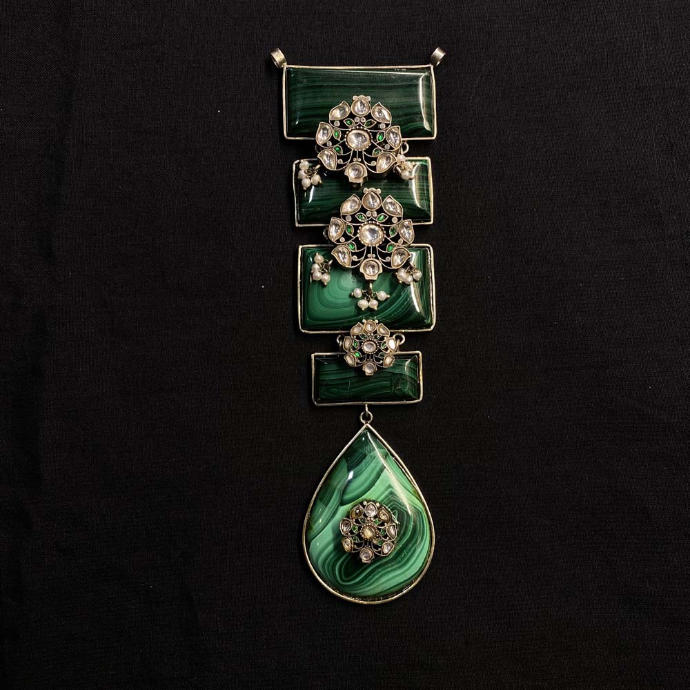 Samap Samap Statement Silver Necklace - 925 Sterling Silver | My Motifs ...