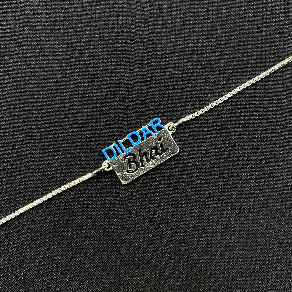 Dildar Bhai Rakhi – handcrafted 92.5 sterling silver rakhi by My Motifs