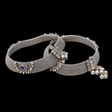 Utpala – handcrafted 92.5 sterling silver anklet by My Motifs, view 2