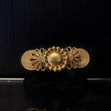 Abhra – handcrafted gold-tone 92.5 sterling silver ring by My Motifs