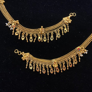 Puyam – handcrafted dual-tone 92.5 sterling silver ear chain by My Motifs, view 2