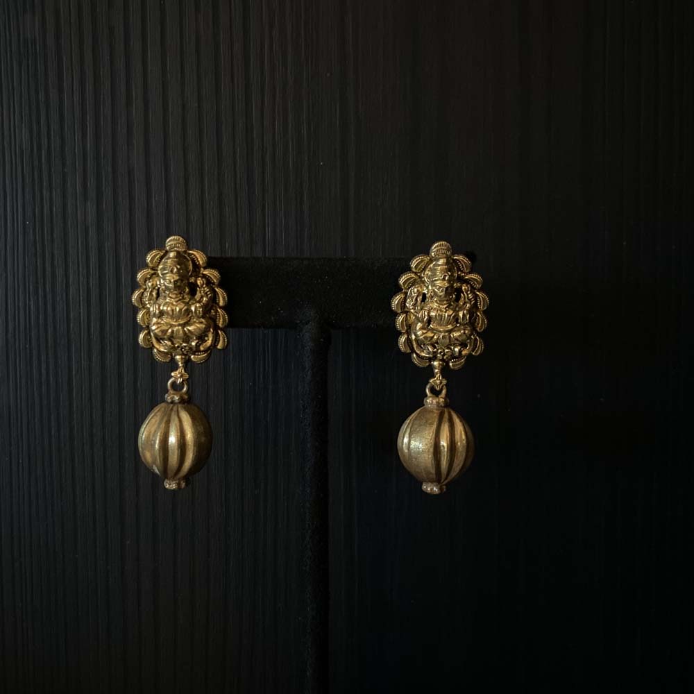 Arsa – handcrafted gold-tone 92.5 sterling silver earrings by My Motifs