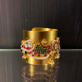 Devyar – handcrafted gold-tone 92.5 sterling silver kada by My Motifs