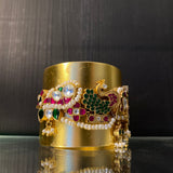 Devyar – handcrafted gold-tone 92.5 sterling silver kada by My Motifs, view 4