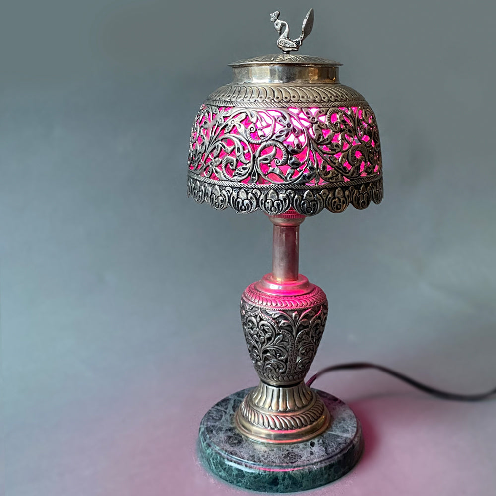 Pure silver Lamp – handcrafted 92.5 sterling silver lamp by My Motifs