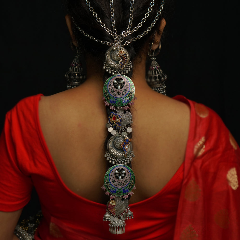 Nriya – handcrafted 92.5 sterling silver hair pin by My Motifs