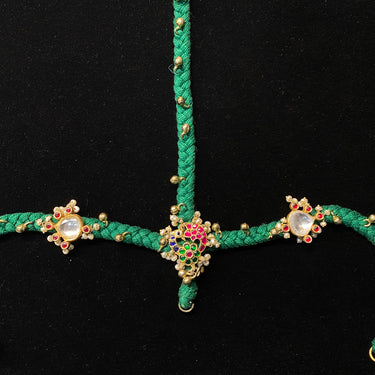 Idasa – handcrafted gold-tone 92.5 sterling silver mang tikka by My Motifs, view 2
