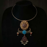 Svetak – handcrafted gold-tone 92.5 sterling silver necklace by My Motifs