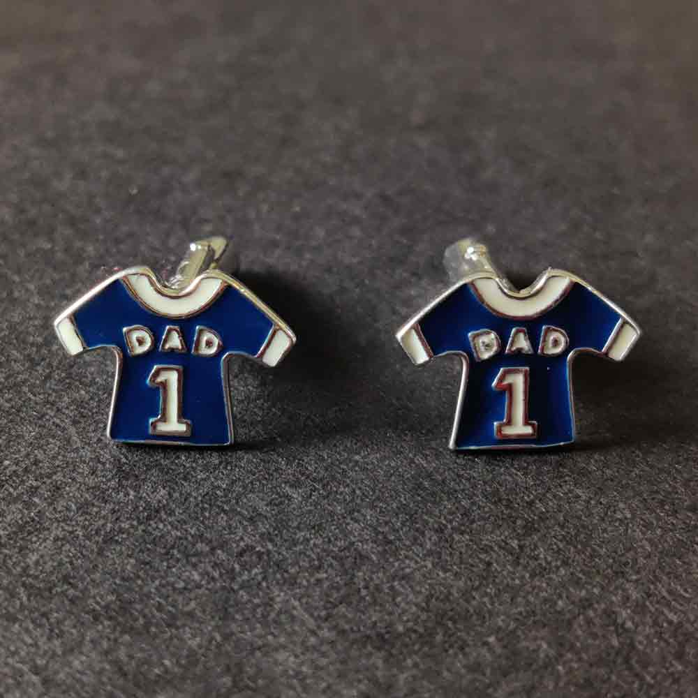 Dad Cuff-links Button – handcrafted 92.5 sterling silver cufflinks by My Motifs