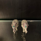 Silver miniature elephant – handcrafted 92.5 sterling silver figurine by My Motifs, view 4