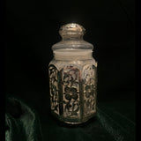 Intricate Silver Jar – glass jar with intricate silver work by My Motifs