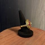 Amya – handcrafted dual-tone 92.5 sterling silver ring by My Motifs, view 2