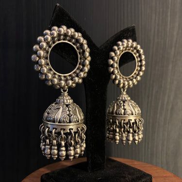 Nikhet – handcrafted 92.5 sterling silver earrings by My Motifs, view 2