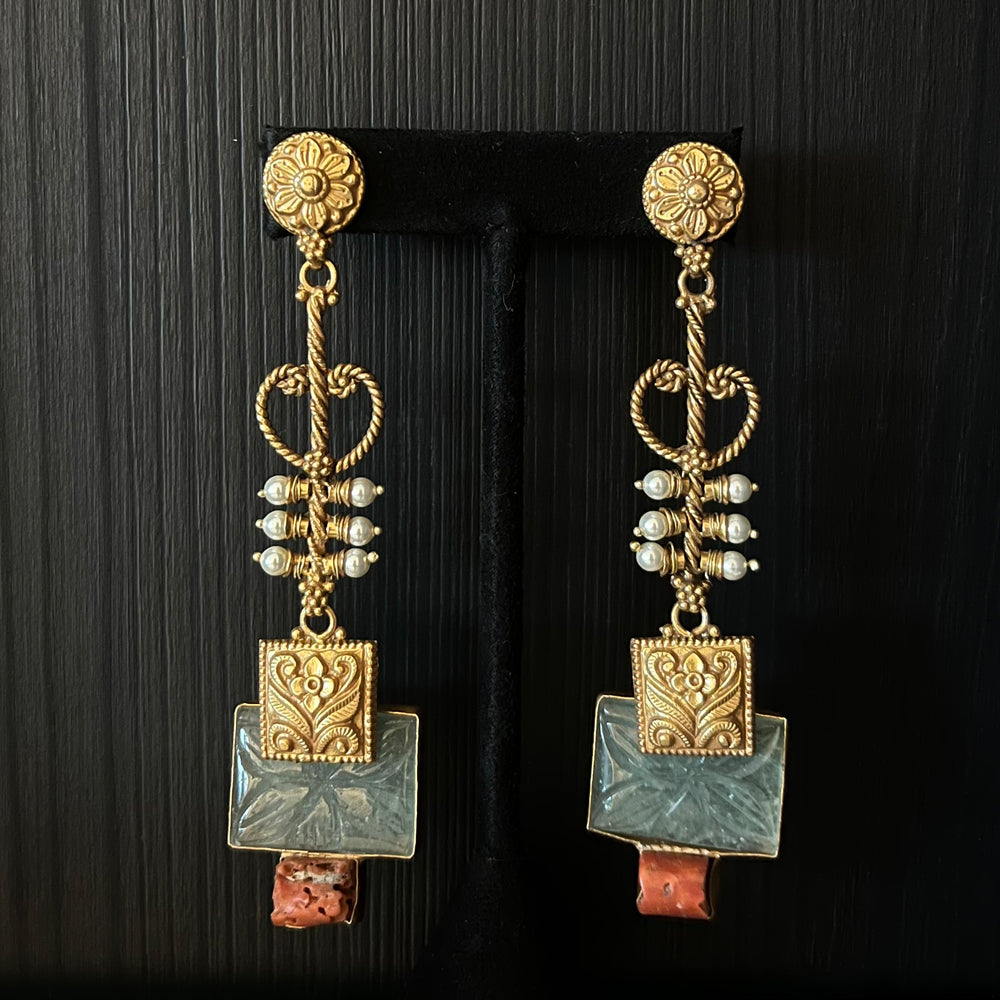 Flora – handcrafted 92.5 sterling silver earrings by My Motifs