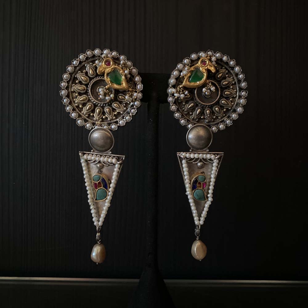 Kyara – handcrafted 92.5 sterling silver earrings by My Motifs