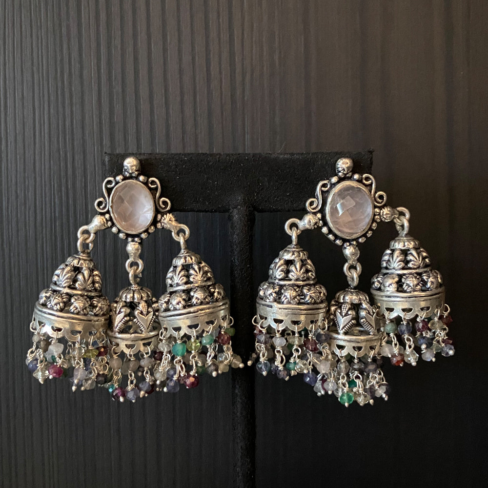 Kavya – handcrafted 92.5 sterling silver earrings by My Motifs