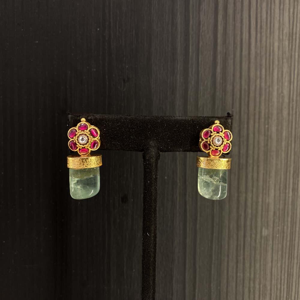 Reva – handcrafted gold-tone 92.5 sterling silver earrings by My Motifs