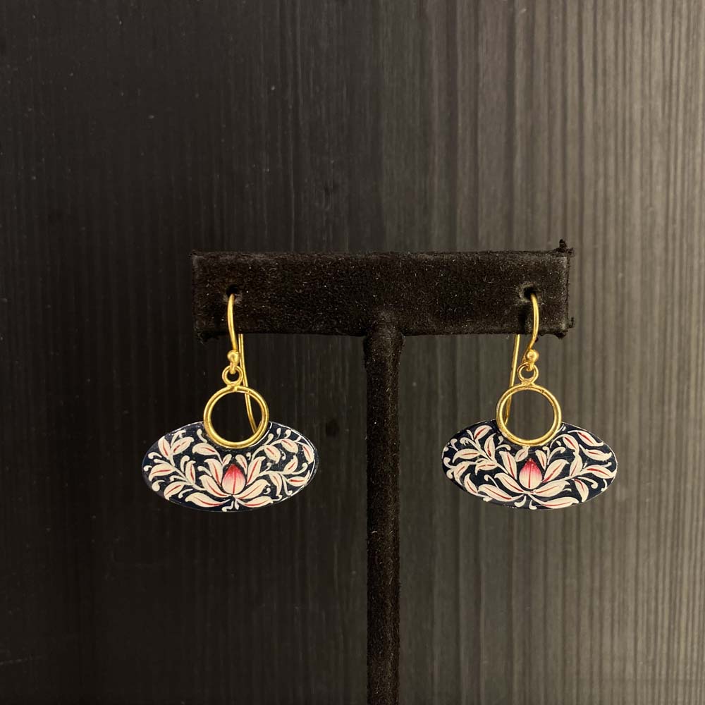 Shukti – handcrafted gold-tone 92.5 sterling silver earrings by My Motifs