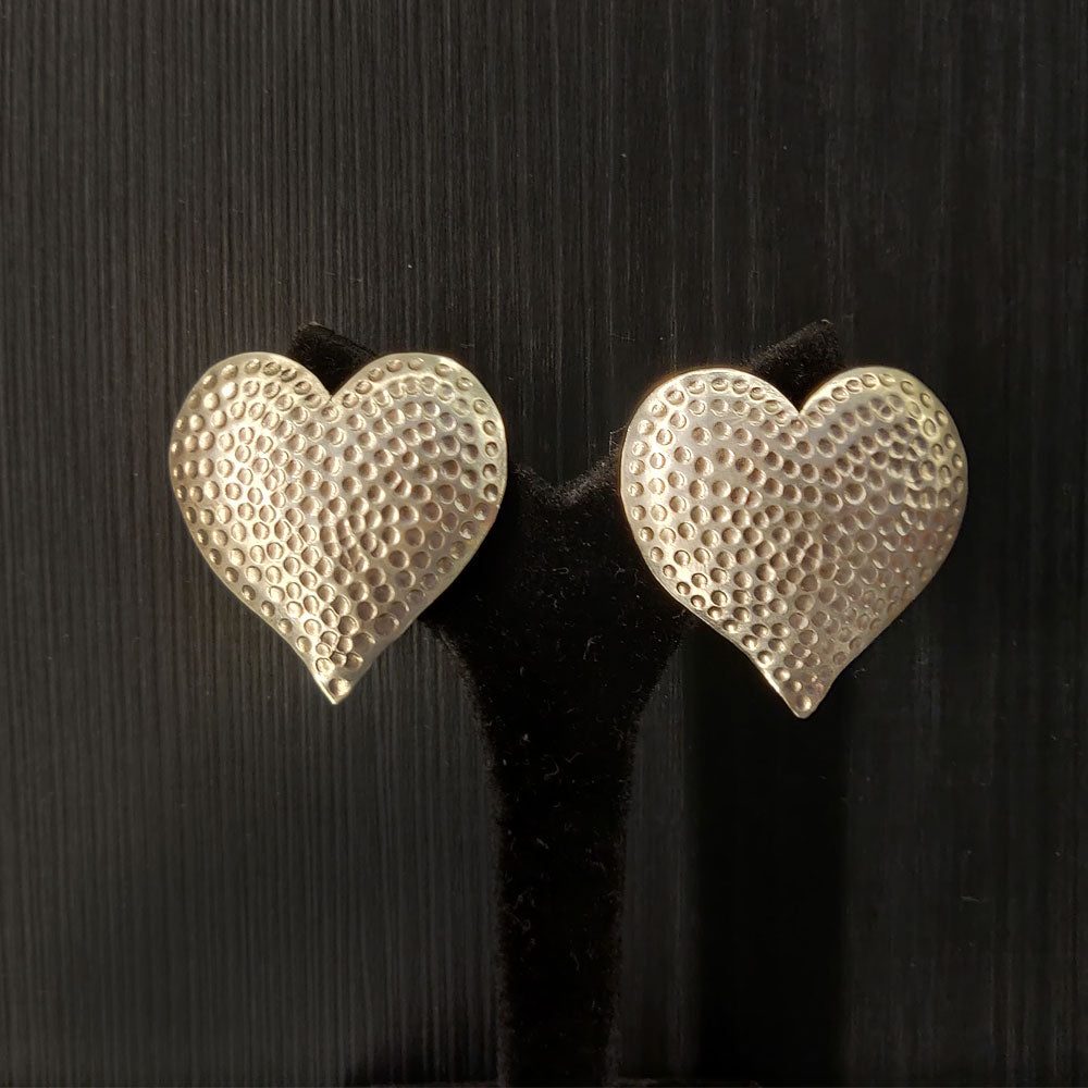 Oversized Heart Earrings – handcrafted 92.5 sterling silver earrings by My Motifs