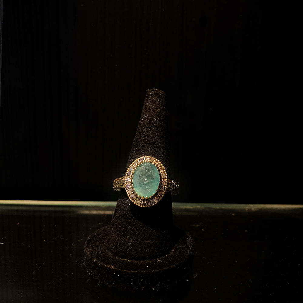 Vaja – handcrafted gold-tone 92.5 sterling silver ring by My Motifs