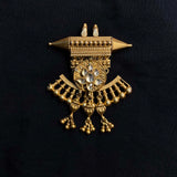 Hreya – handcrafted gold-tone 92.5 sterling silver pendant by My Motifs