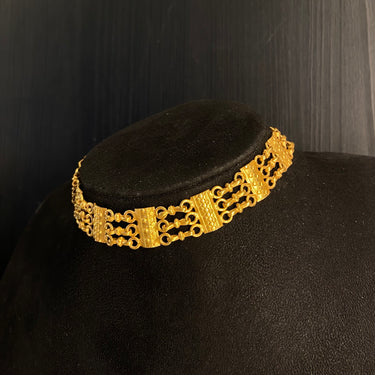 Sarti – handcrafted gold-tone 92.5 sterling silver necklace by My Motifs, view 2