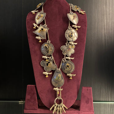 Nirg – handcrafted dual-tone 92.5 sterling silver necklace by My Motifs, view 8