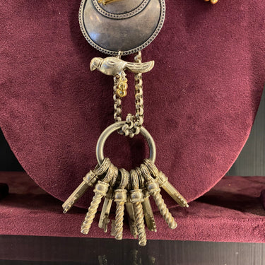 Nirg – handcrafted dual-tone 92.5 sterling silver necklace by My Motifs, view 2
