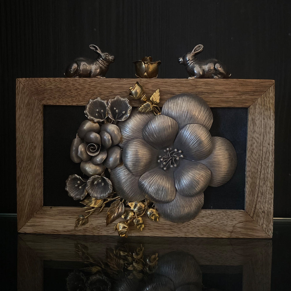 Sumrishti – wooden purse with silver work by My Motifs