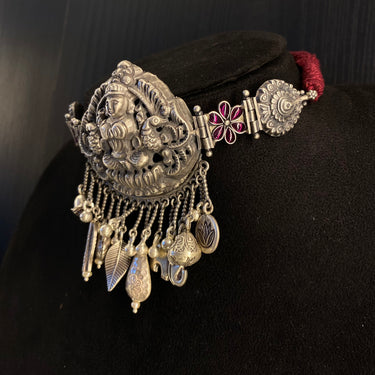 Svir – handcrafted 92.5 sterling silver necklace by My Motifs, view 2