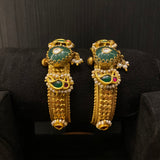 Rena – handcrafted gold-tone 92.5 sterling silver kada by My Motifs, view 5