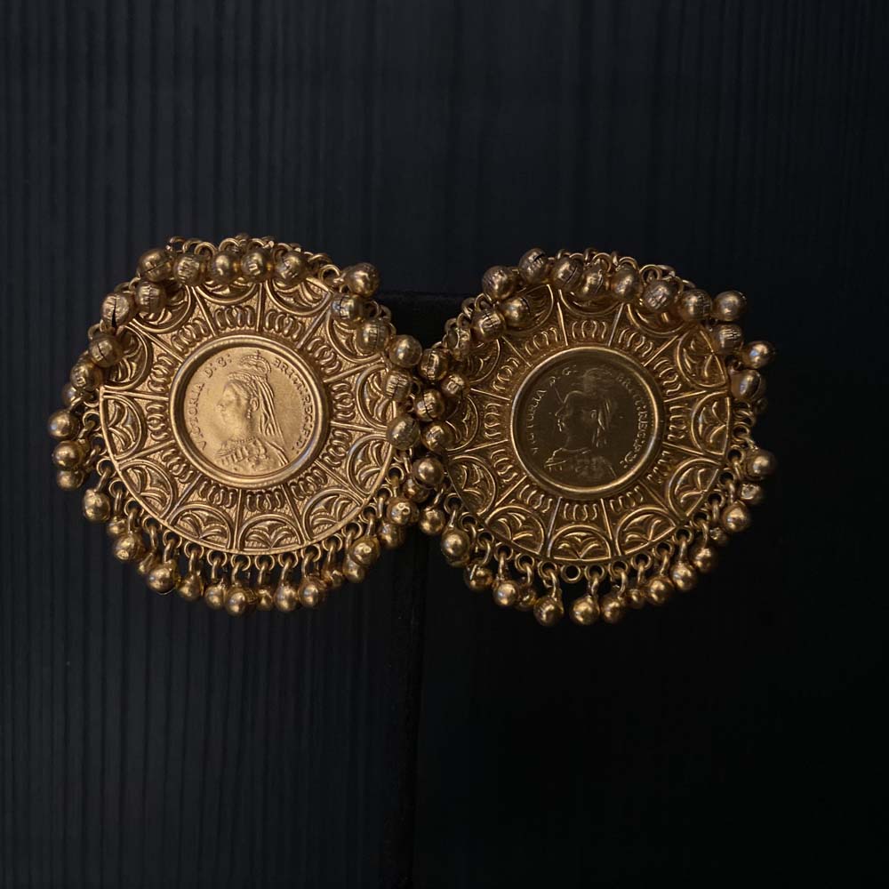Dyuti – handcrafted gold-tone 92.5 sterling silver earrings by My Motifs