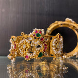 Araya – handcrafted gold-tone 92.5 sterling silver bangle by My Motifs, view 3