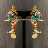 Caran – handcrafted dual-tone 92.5 sterling silver earrings by My Motifs, view 2