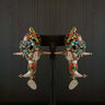 Caran – handcrafted dual-tone 92.5 sterling silver earrings by My Motifs