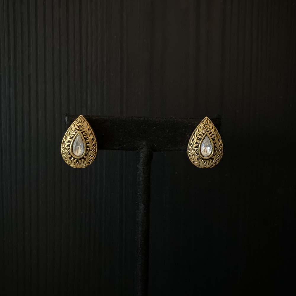 Lasya – handcrafted gold-tone 92.5 sterling silver earrings by My Motifs