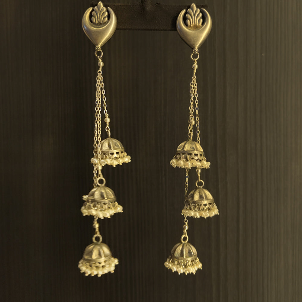 Irshika – handcrafted 92.5 sterling silver earrings by My Motifs
