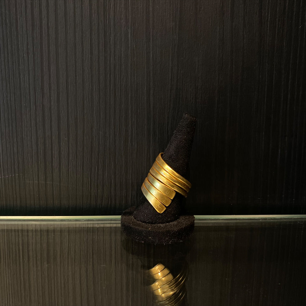 Arvat – handcrafted gold-tone 92.5 sterling silver ring by My Motifs