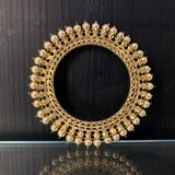 Pearl Pacheli – handcrafted gold-plated 92.5 sterling silver bangle by My Motifs, view 3