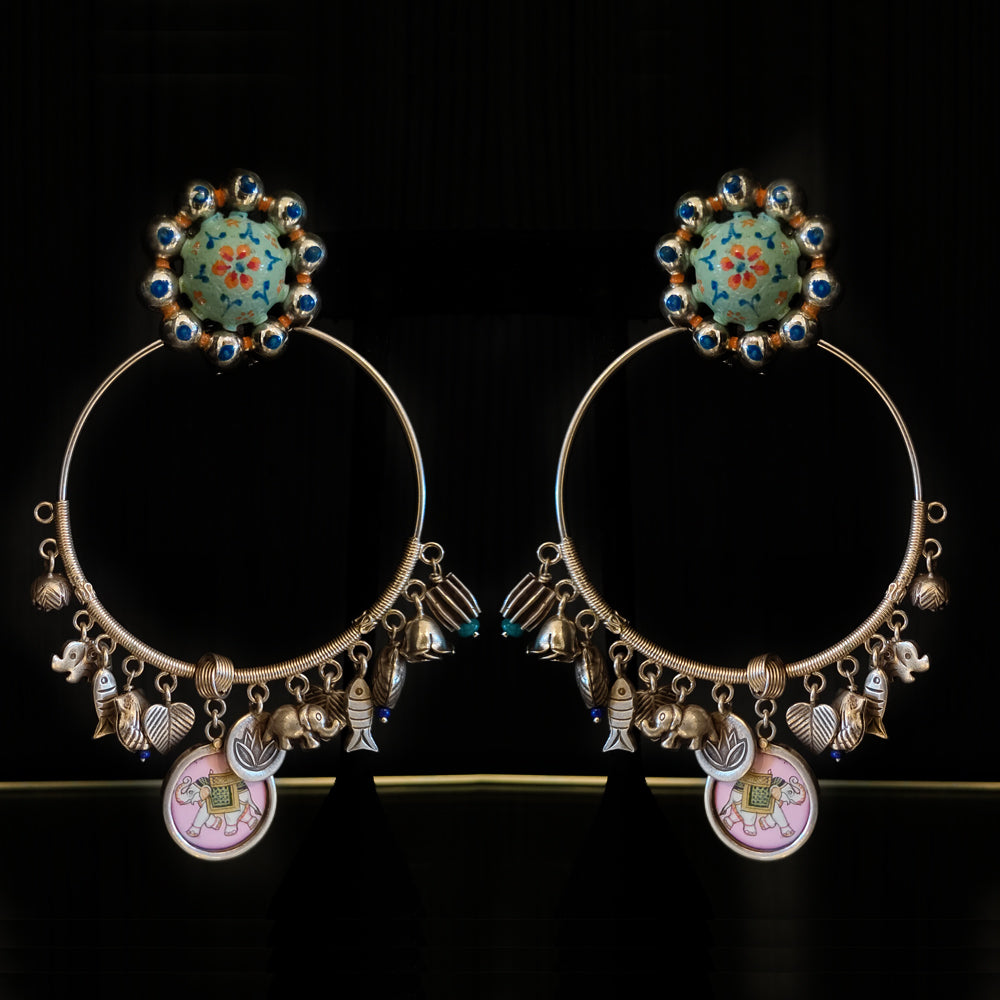 Vaidha – handcrafted 92.5 sterling silver earrings by My Motifs